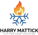 Swindon ice skating coach and swindon ice skating lessons business logo for Harry Mattick. A flame and snowflake merged into one another. This is the logo for Cutting Edge Coaching.